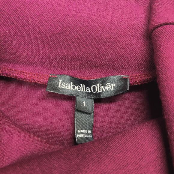 Isabella Oliver Maternity Tunic Dress Turtleneck Aubergine Purple Small A-line - Picture 8 of 15